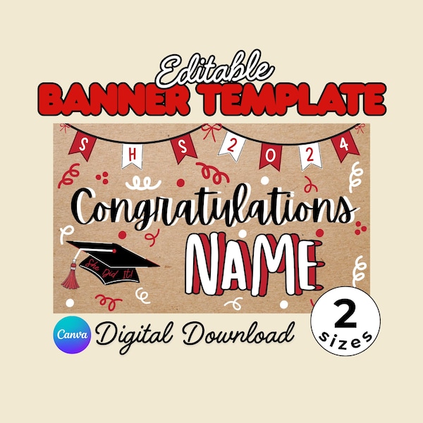 Graduation Hand Painted Banner - Etsy