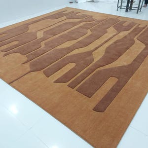 Tappeto moderno astratto fatto a mano per soggiorno, camera da letto e ufficio realizzato in lana neozelandese 4x6 5x7 5x8 6x9 7x10 8x10 9x12 9x13