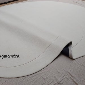 Minimalist 100%wool Solid Modern Abstract kidney shape 6x9,8x10,9×12 tufted Designer contemporary Area Rug for Living Room kitchen  dinning