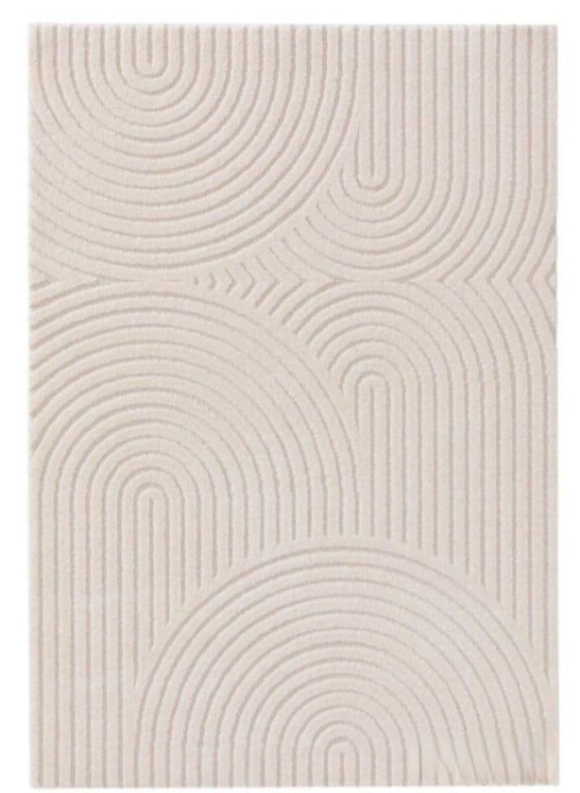 Modern Handmade Fine White Curve Loop Cut Tufted Area Rug for Living ...