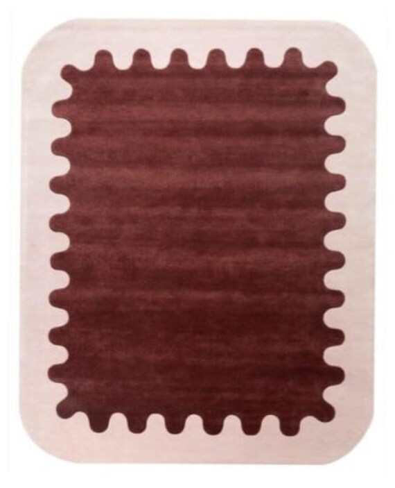 Handgetufteter Teppich Aus 100% Neuseeländischer Wolle – Illusionsmuster, Unregelmäßige Form, 10x10 Cm – Für Wohnzimmer, Schlafzimmer & Mehr