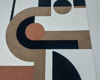 Premium Quality Modern Abstract Handmade woolen Tufted Area Rug for Living Room Bedroom contemporary rug 5x8 6x9 8x10 9x12 10x14