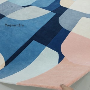 Premium Quality Modern Abstract Handmade woolen Tufted Area Rug for Living Room Bedroom contemporary rug 5x8 6x9 8x10 9x12 10x14