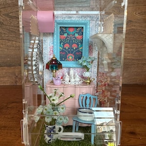 Garden Party Jumping Spider Enclosure Habitat,4x4x8, jumping spider home, spider enclosure, jumping spider habitat, spider accessories
