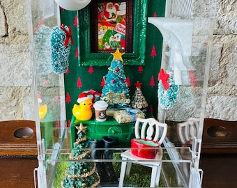 Christmas Jumping Spider Enclosure: 4x4x8 Habitat with Accessories
