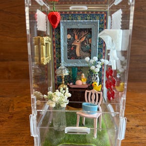 Easter Feels Jumping Spider Enclosure Habitat,4x4x8, jumping spider home, spider enclosure, jumping spider habitat, spider accessorie