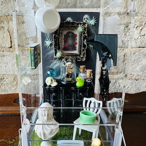 Haunted Spooky Glow in the Dark Spiders Jumping Spider Enclosure Habitat,4x4x8 jumping spider home, spider enclosure, jumping spider habitat