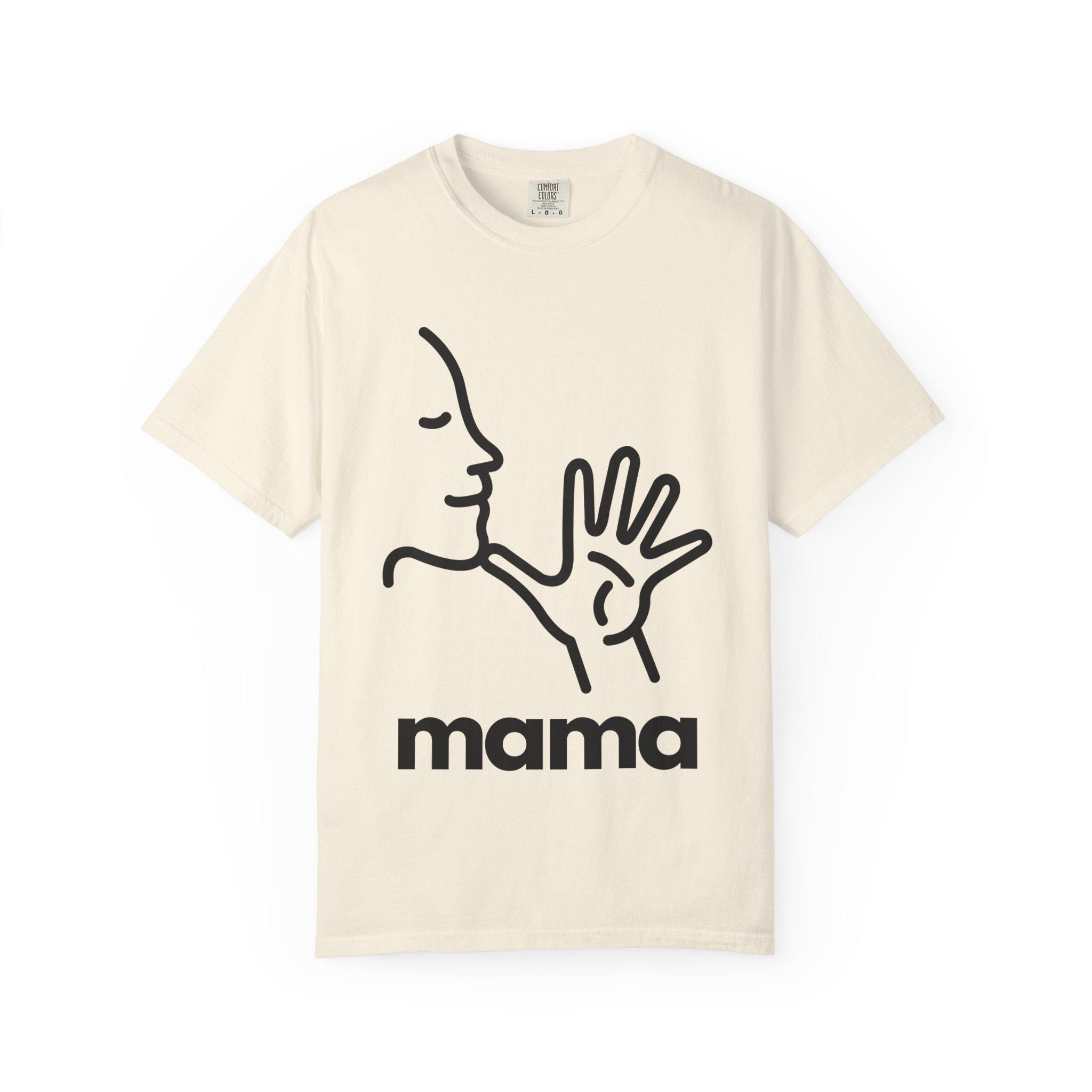 Cozy ASL Sign Language Mom Life T-shirt, Oversized Tee, Unisex Garment ...
