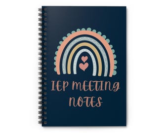 IEP Meeting Notebook - Special Needs Parent Advocate, Spiral Notebook, Ruled Line, Take Notes, Special Needs Mom, IEP Meeting