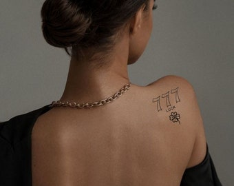 777 Angel Number Tattoo Symbol Of Luck Or Gambling Curse