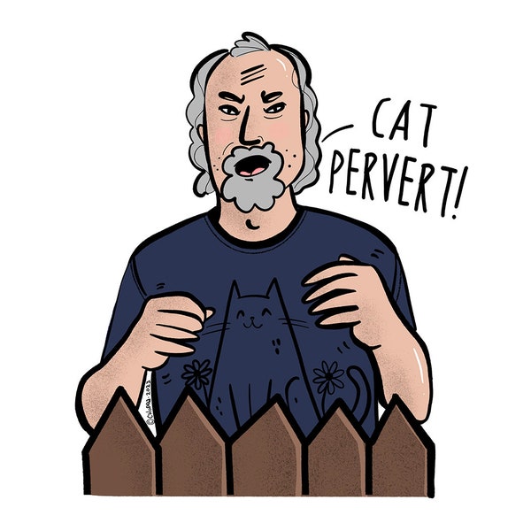 Cat Pervert Sticker