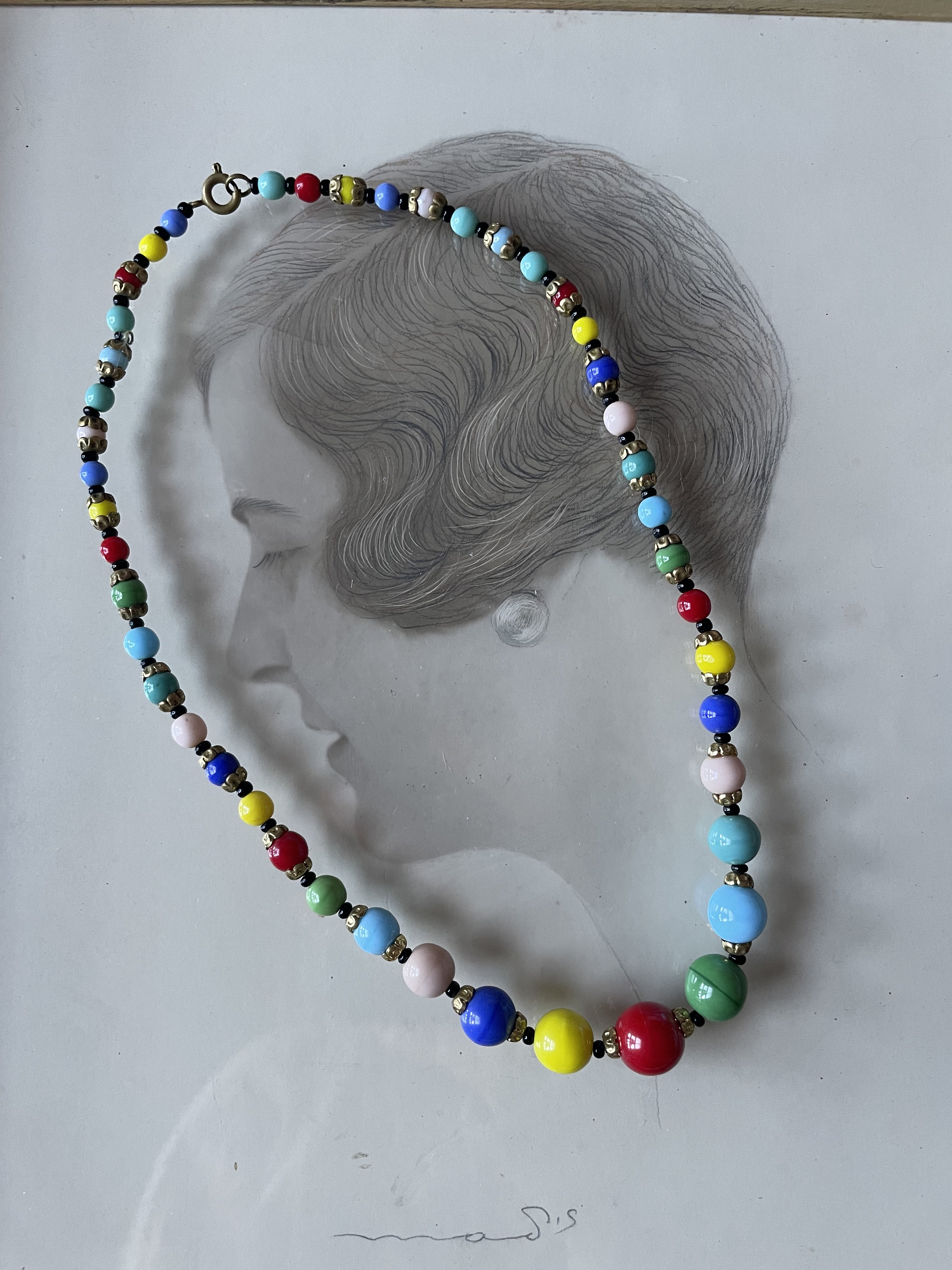 Collier De Perles Art Déco Des Années 1930 - Bijou Ancien Et élégant