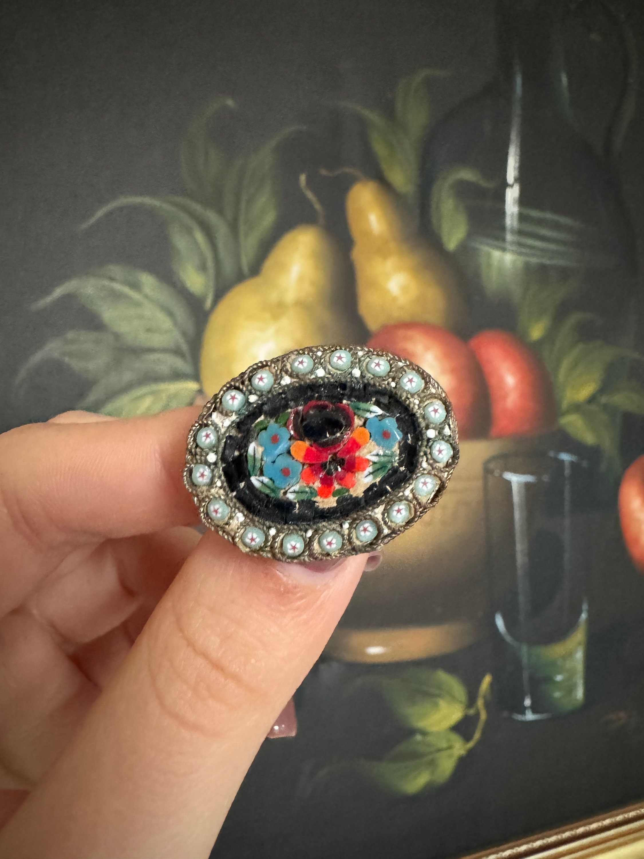 Broche ancienne micro mosaïque Milleflori g (Gebraucht) in Binningen für CHF 26 - mit Lieferung