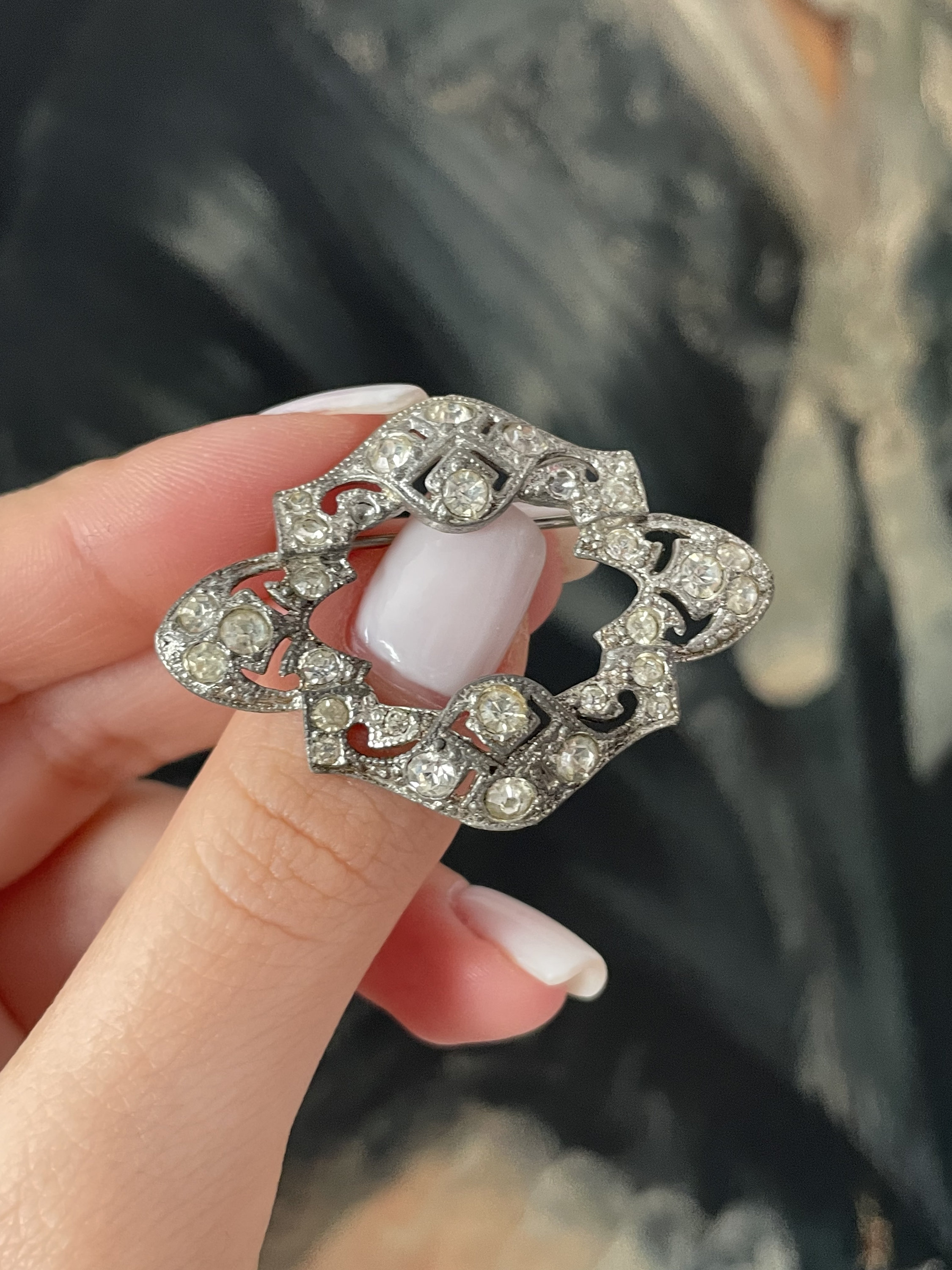 Broche Art Déco en platine et diamants - XXe siècle - N.123517