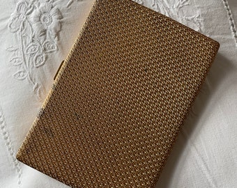 Vintage Swiss Slim Brass Cigarette Case - 1950s