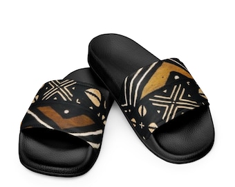 Vibrant Designer Mud cloth design, super stylish slides