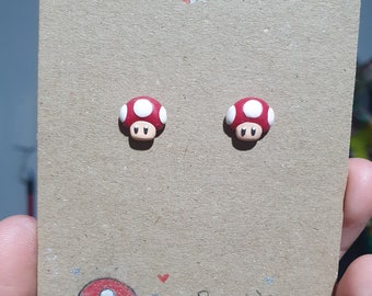 Boucles d'oreilles Champignon Super Mario Nintendo