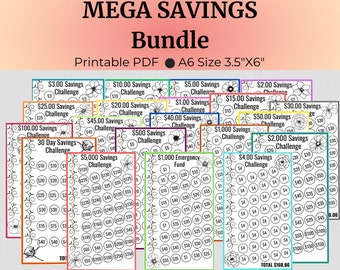 Savings Challenge Bundle Coloring Savings Money Savings Challenge Sinking Fund Trackers Money Savings Challenge Save Money Savings Trackers