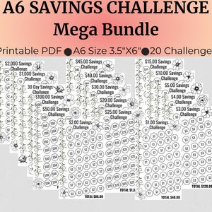 Savings Challenge Printable | Savings Challenge Bundle | Mini Savings Challenge Trackers | Money Savings Challenge | Savings Trackers
