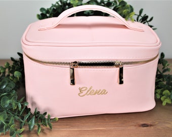 Personalised vanity case, Personalised makeup bag, Cosmetics bag, Gift for her, Travel accessories case, Personalised jewellery bag