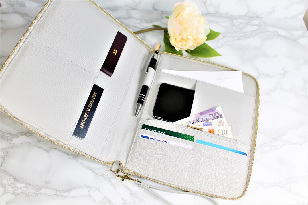 Personalised Travel Organiser, Passport Holder, Travel Gift, Monogram Gift for Her, Passport