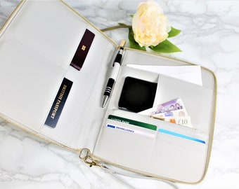 Personalised travel organiser, Passport holder, Travel gift, Monogram gift for her, Passport/document holder, Holiday gift, Christmas gift