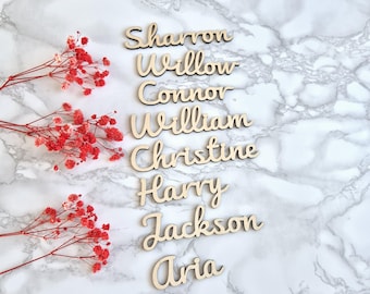 Personalised wedding table names, custom seating plan, wedding place name, guest wooden seating names, name tags for weddings, wedding favor