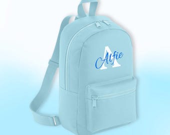 Personalised kids named backpack, Boys and girls backpack, Custom initial bag, Back to school, Children rucksack, Adjustable straps