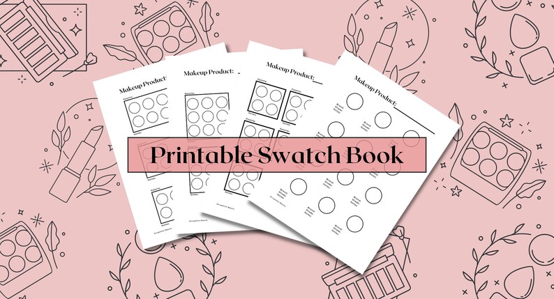 Printable Makeup Swatch Book - Etsy