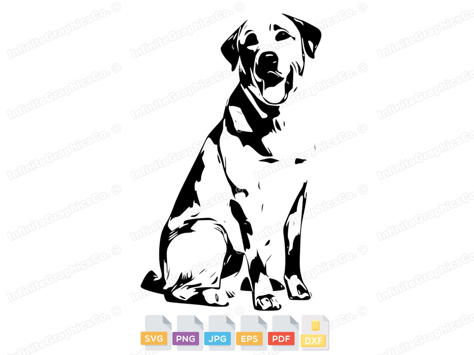 Labrador SVG PNG DXF, Dog Svg, Labrador Clipart, Labrador Silhouette