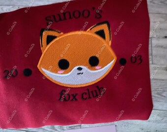 kpop idol Sunoo Fox  Embroidered Sweatshirt  Kpop