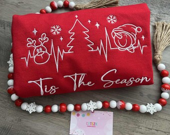 Gesticktes Weihnachts-Sweatshirt Tis the Season