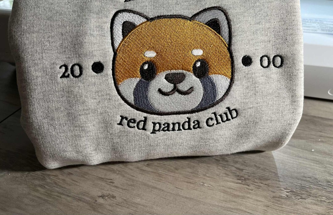 Kpop Z Embroidered Sweatshirt Kpop Hao Red Panda Club - Etsy