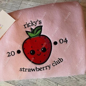 kpop Embroidered  crewneck Sweatshirt   ZB RICKY
