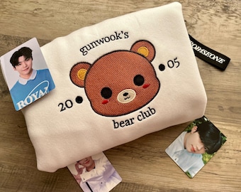 Zero Base geborduurd sweatshirt KPop Gunwook Bear