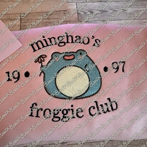 Kpop Seven teen Embroidered Minghao Froggie Club Sweatshirt