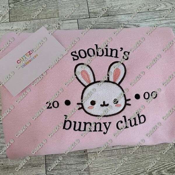 Kpop Soobin TXT Tomorrow X Together  Bunny embroidered Sweatshirt S M L XL 2X 3X  MOA Moas by CuteZK