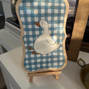 Met de hand beschilderd hout uitgesneden gans - kinderkamerdecoratie