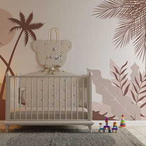 Boho Sunset Mountain Wallpaper Mural - Kids Room Peel and Stick