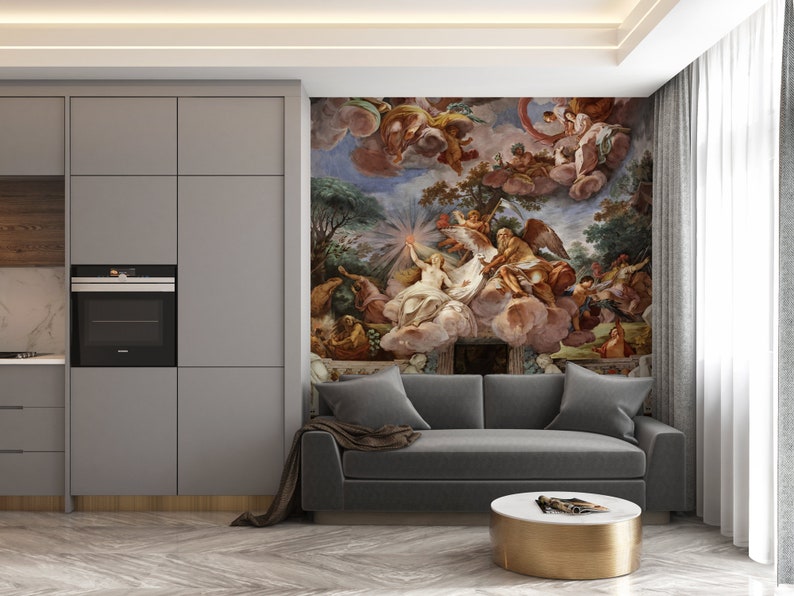 Fresco Wall Painting Art Wall Mural Easy Removable Living Etsy