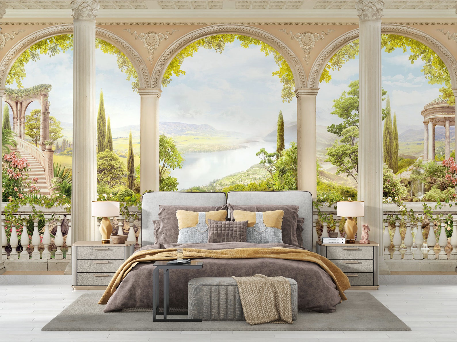 Ancient Greek Columns Wall Mural Easy Removable Living Room Etsy