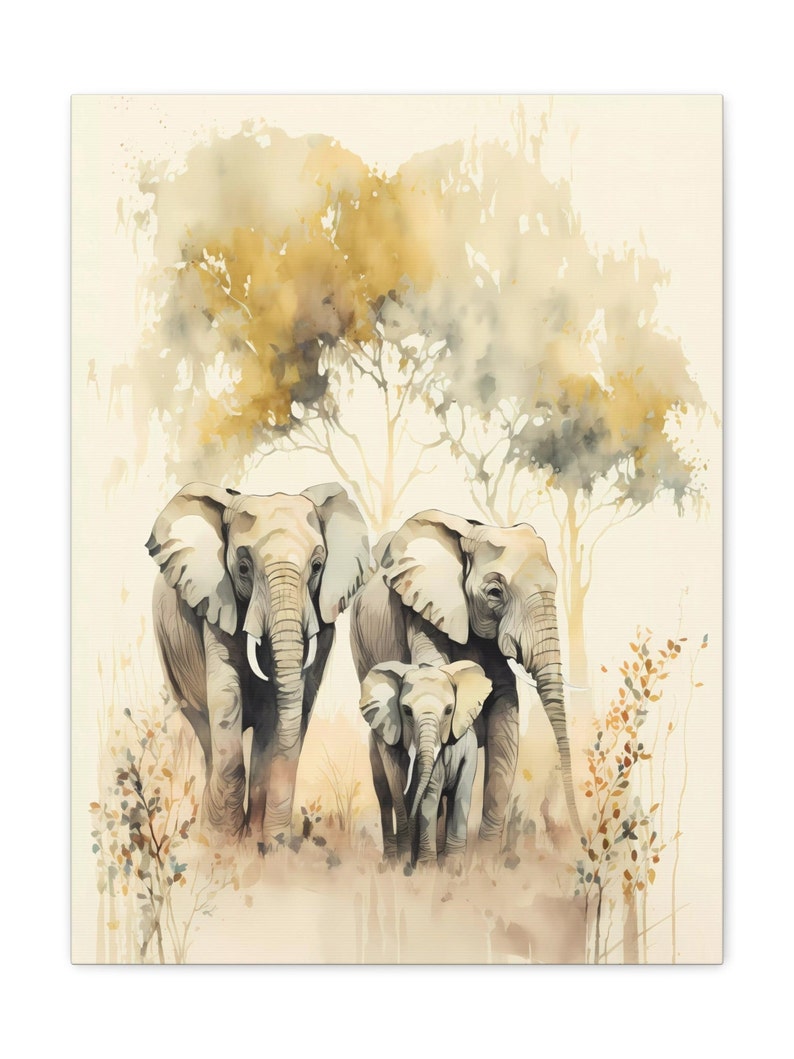 African Wall Art Gallery Set Watercolor Beige Paintings Etsy