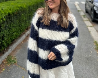 ScandiSweater (EN) knitting pattern - Easy knit in mohair (needle 12mm)