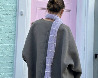 KarenScarf English Pattern - Easy TikTok knit in silk mohair and merino (needle 4.5 mm)