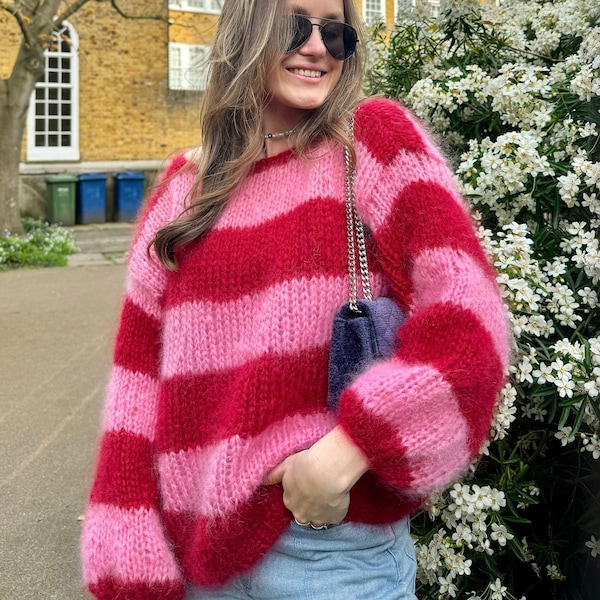 ScandiSweater (EN) knitting pattern - Easy knit in mohair (needle 12mm)