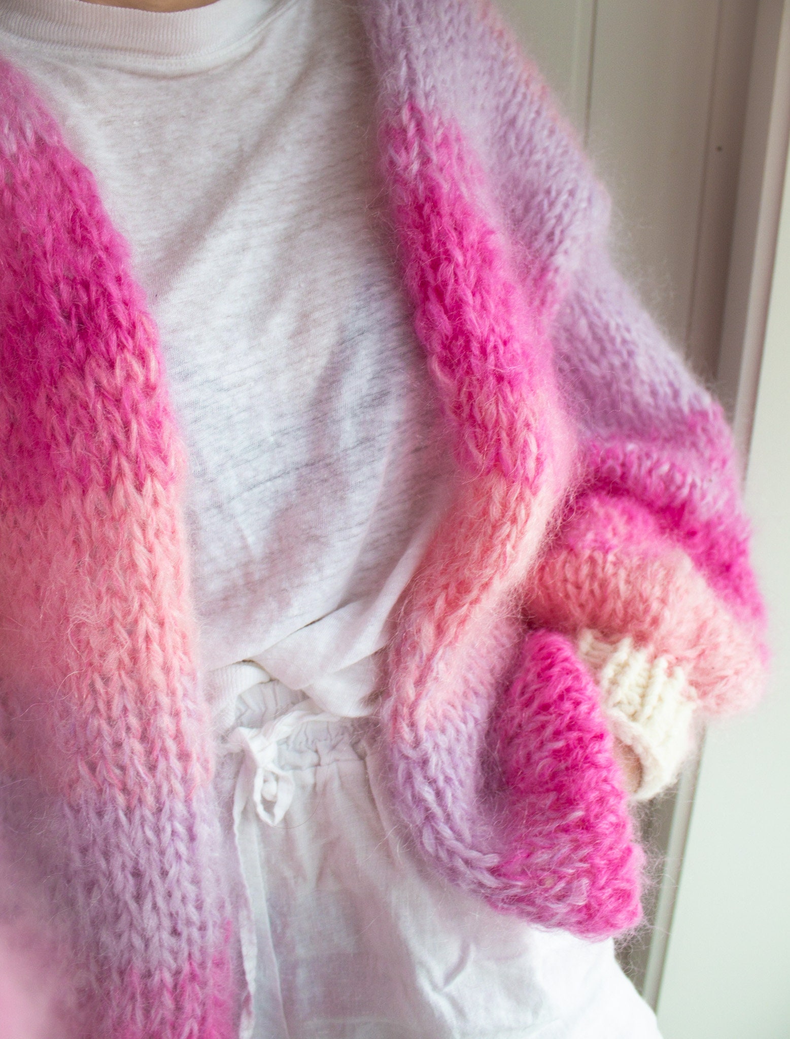 【IONSEOUL】Mohair Lettering Round Knit 4JH592 Mohair Classic, Yarn, Ideal for warm knits | Ice Yarns
