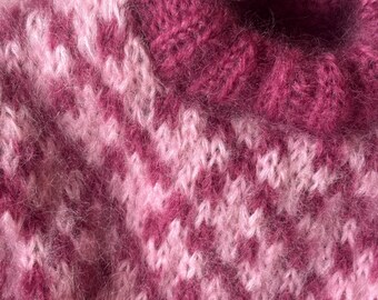 Lyngsweater (EN) Knitting Pattern - Easy Knit in Mohair (needle 10