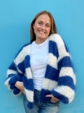 ScandiCardi (English) Knitting Pattern - Easy knit in mohair (needle 12mm)