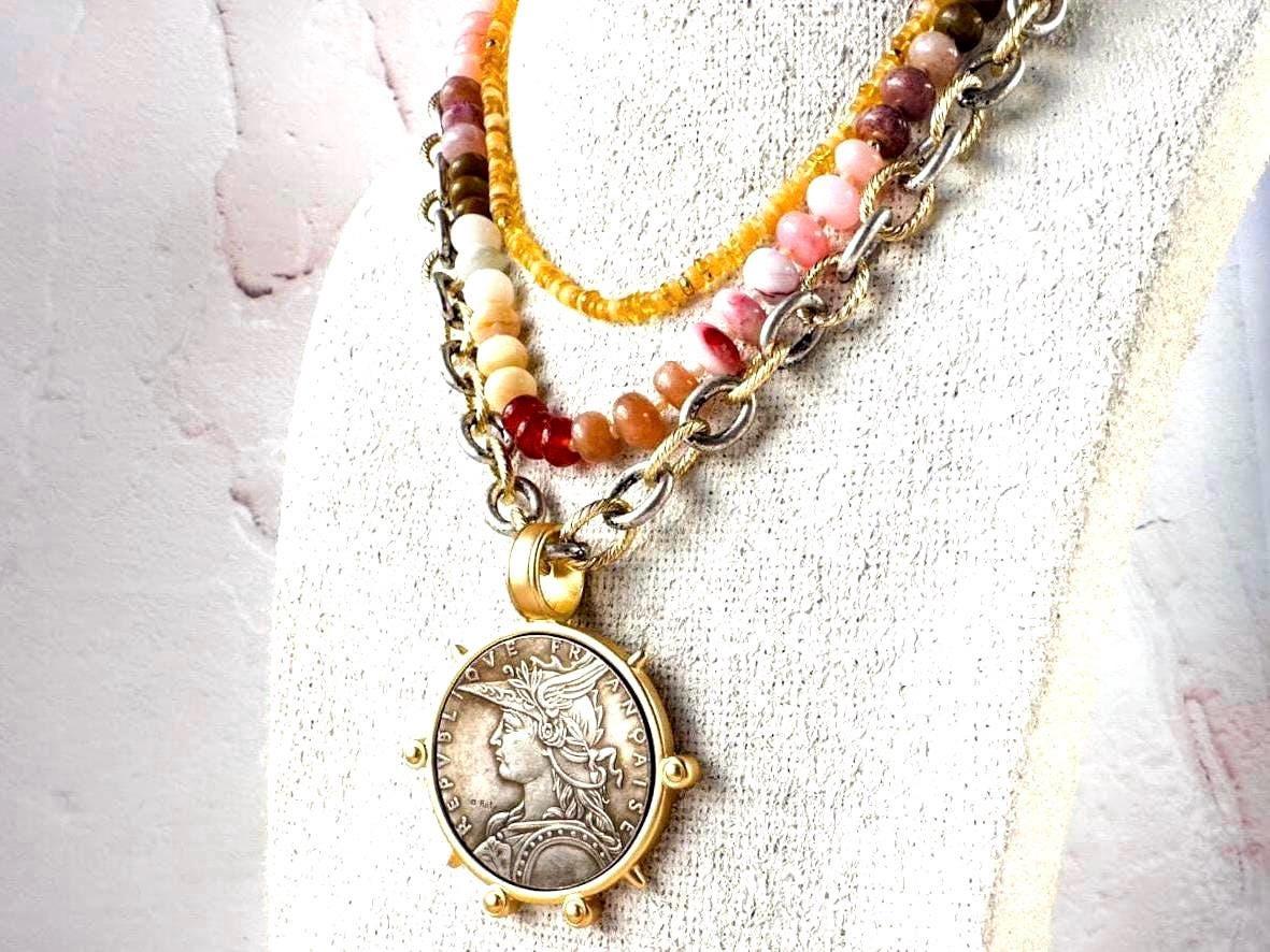 Multi Gemstone Candy Necklace - Gift for The Naturalist - Thumbnail 3