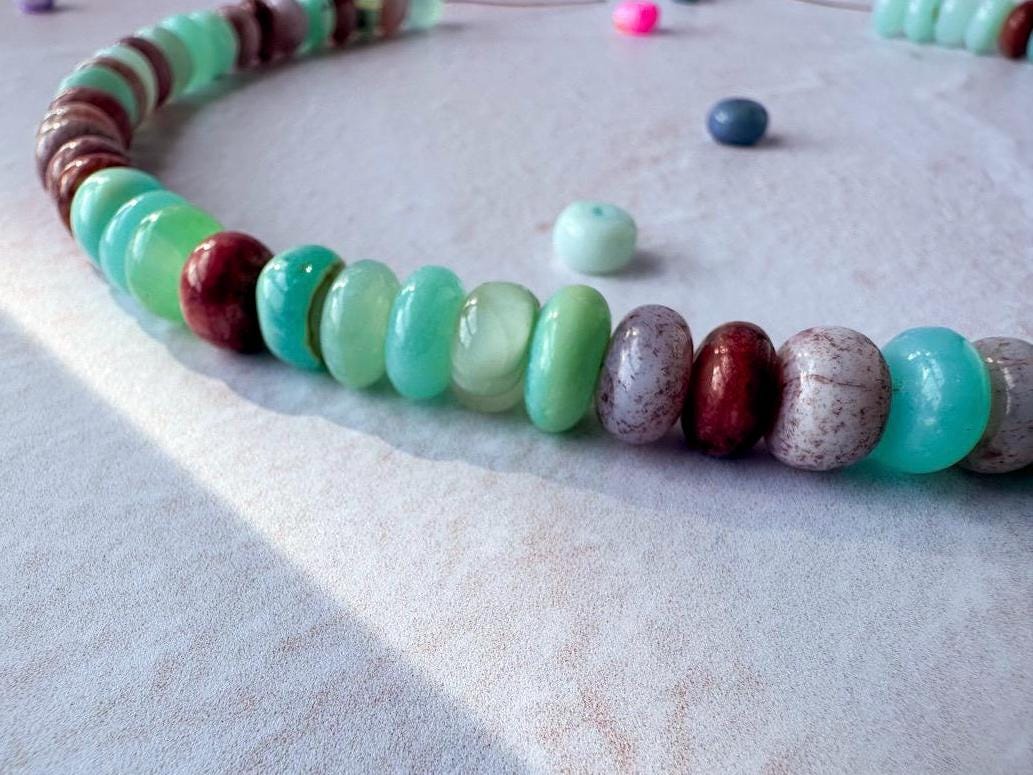 Earthy Green and Brown Candy Necklace - A Gift for the Naturalist - Thumbnail 5